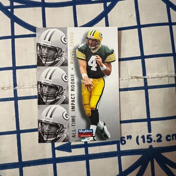 1996 Skybox Impact Rookies BRETT FAVRE ALL-TIME IMPACT ROOKIE #81 HOF Packers - Picture 3 of 8
